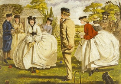 Fajna gra dla dwojga lub więcej (olej na płótnie) autorstwa John Leech