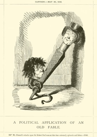 Polityczne zastosowanie starej bajki autorstwa John Leech