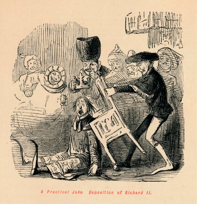 Psikus. Osadzanie Ryszarda II, ok. 1860, ok. 1860 autorstwa John Leech