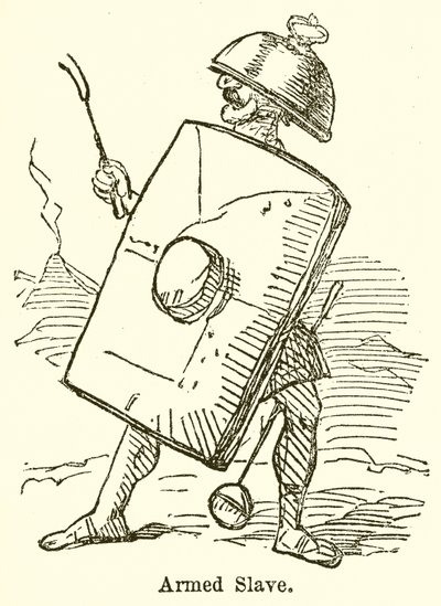 Uzbrojony niewolnik (grawerunek) autorstwa John Leech