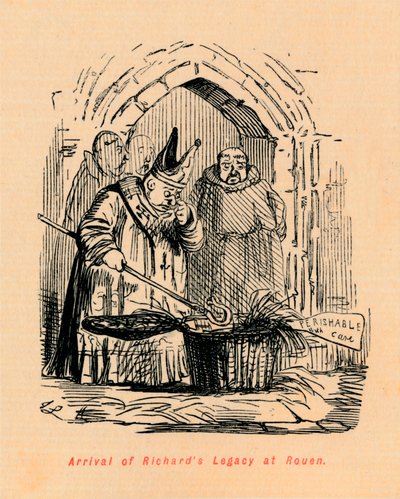 Przybycie Richards Legacy do Rouen, c1860, c1860 autorstwa John Leech