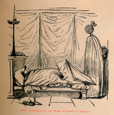 Okropny wygląd Cienia Remusa dla Romulusa, 1852 autorstwa John Leech