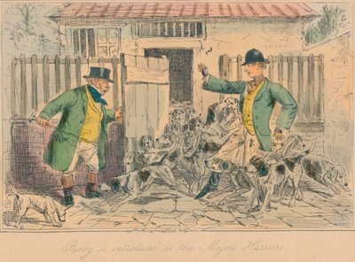 Billy zostaje przedstawiony Majors Harriers, 1858 r autorstwa John Leech