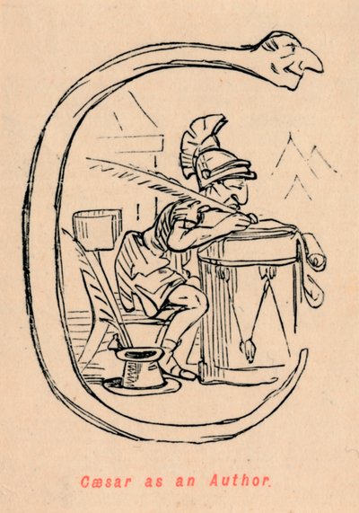 Cezar jako autor, 1852 autorstwa John Leech