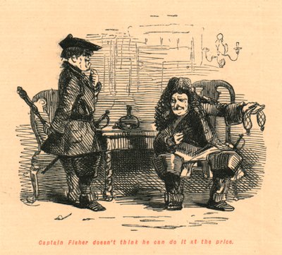 Kapitan Fisher nie sądzi, że może to zrobić za taką cenę, 1897. autorstwa John Leech