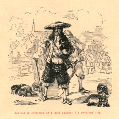Karol zostaje poinformowany o spisku przeciwko jego cennemu życiu, 1897. autorstwa John Leech