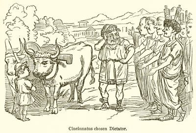 Cincinnatus wybrany dyktatorem autorstwa John Leech
