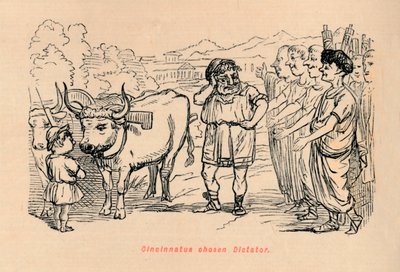 Cincinnatus wybrany dyktatorem, 1852 r. autorstwa John Leech