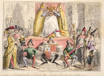Koronacja Henryka IV. (od najlepszych autorytetów), z The Comic History of England, wyd. 1864 (akwaforta ręczna) autorstwa John Leech