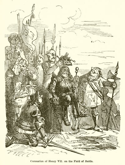 Koronacja Henryka VII na polu bitwy autorstwa John Leech