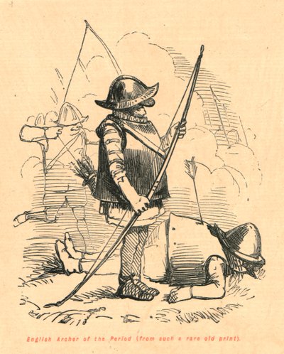 Angielski Archer of the Period z tak rzadkiego starodruku, 1897. autorstwa John Leech