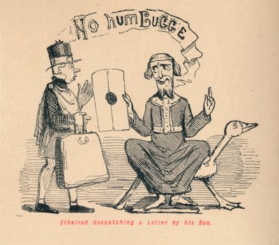Ethelred wysyła list przez swego Syna, ok. 1860, ok. 1860 autorstwa John Leech
