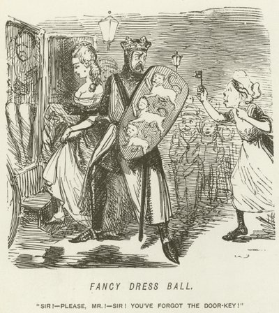 Bal kostiumowy autorstwa John Leech