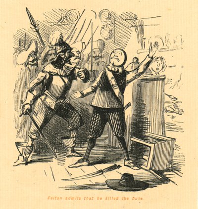 Felton przyznaje, że zabił księcia w 1897 roku. autorstwa John Leech