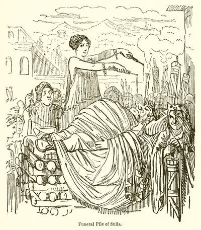 Stos pogrzebowy Sulla autorstwa John Leech