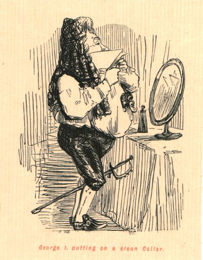 George I. zakładający czystą obrożę, 1897. autorstwa John Leech