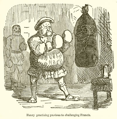 Henry Praktykujący przed wyzwaniem Franciszka autorstwa John Leech