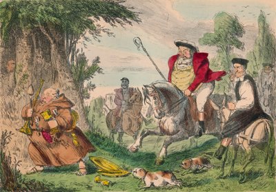 Polowanie na mnicha Henryka VIII, 1850 r autorstwa John Leech