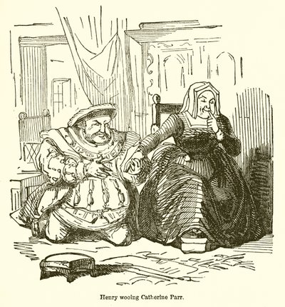 Henry Wooing Katarzyna Parr autorstwa John Leech