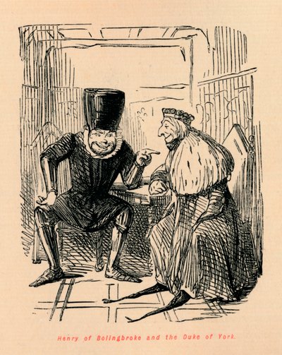 Henryk Bolingbroke i książę Yorku, ok. 1860, ok. 1860 autorstwa John Leech