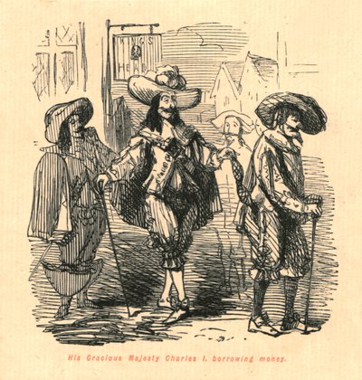 Jego Łaskawa Wysokość Karol I, pożyczanie pieniędzy, 1897. autorstwa John Leech