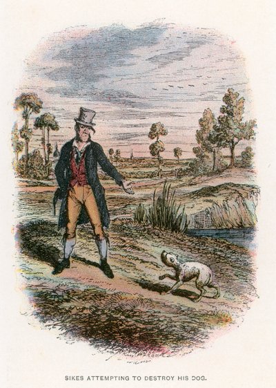 Ilustracja dla Olivera Twista autorstwa John Leech
