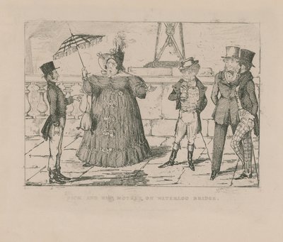 Jack i jego matka na moście Waterloo autorstwa John Leech