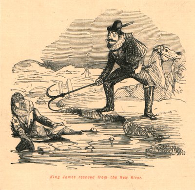 Król Jakub uratowany z New River, 1897. autorstwa John Leech