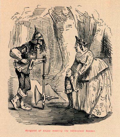 Margaret of Anjou spotykająca życzliwego Złodzieja, autorstwa John Leech