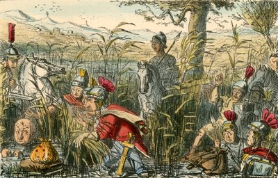 Marius odkryty na bagnach w Minturnae autorstwa John Leech