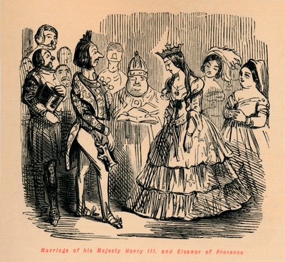 Małżeństwo Jego Królewskiej Mości Henryka III i Eleonory Prowansalskiej, ok. 1860, ok. 186 autorstwa John Leech