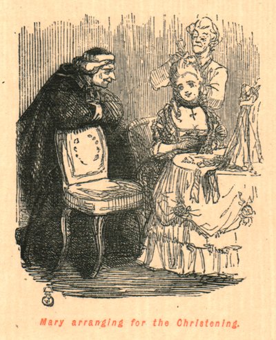 Maryja organizująca chrzest, 1897. autorstwa John Leech