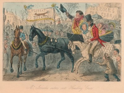 Pan Jorrocks wchodzi do Handley Cross, 1854 autorstwa John Leech
