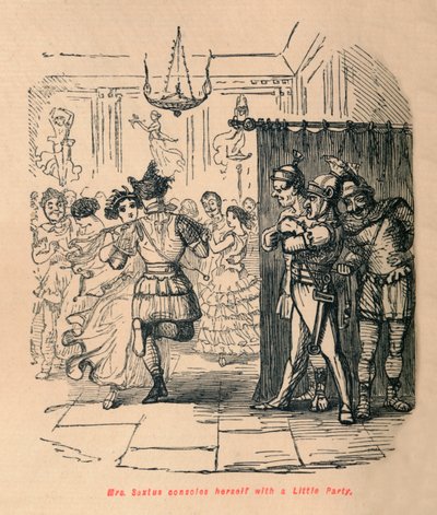 Pani Sekstus pociesza się małym przyjęciem, 1852 autorstwa John Leech