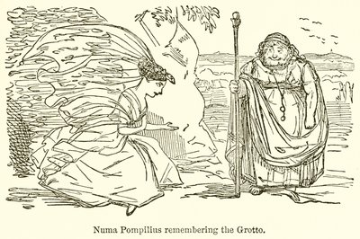 Numa Pompilius pamiętający grotę autorstwa John Leech