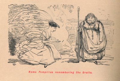 Numa Pompilius wspomina Grotę, 1852 autorstwa John Leech