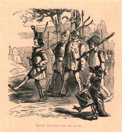 Perkin Warbeck i jego armia, 1897. autorstwa John Leech