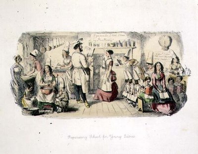 Szkoła Przygotowawcza dla Młodych Dam autorstwa John Leech