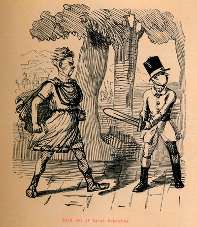 Pochopny akt Gajusza Grakchusa, 1852 r. autorstwa John Leech