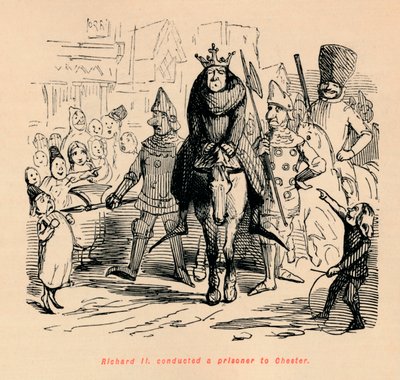 Ryszarda II. prowadził więźnia do Chester, ok. 1860, ok. 1860 autorstwa John Leech