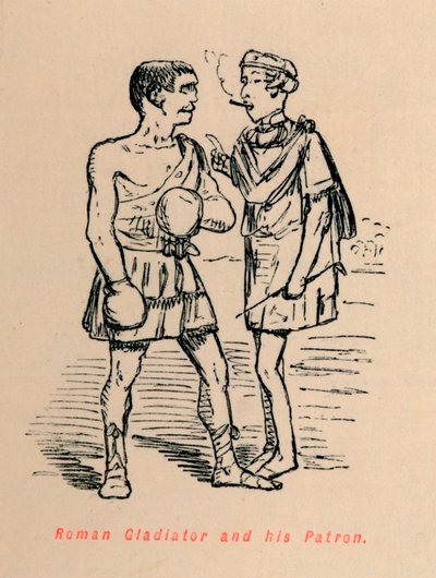 Gladiator rzymski i jego patron, 1852 autorstwa John Leech