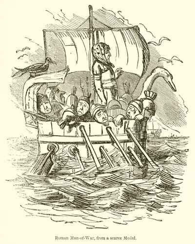 Rzymski człowiek wojny, z rzadkiego medalu autorstwa John Leech