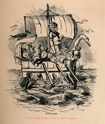 Rzymski żołnierz, z rzadkiego medalu, 1852 autorstwa John Leech