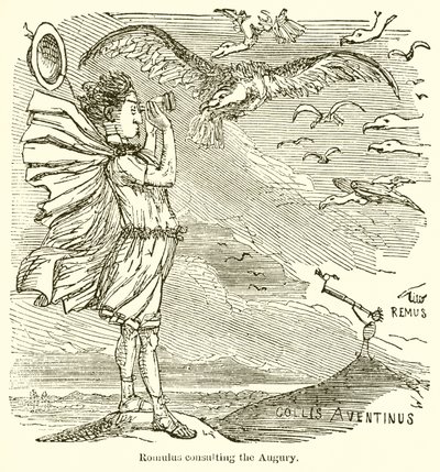 Romulus Konsultacje z Augurem autorstwa John Leech