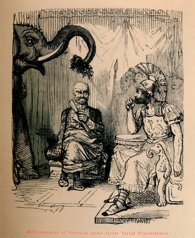 Samoposiadanie Fabrycjusza w raczej trudnych okolicznościach, 1852 autorstwa John Leech