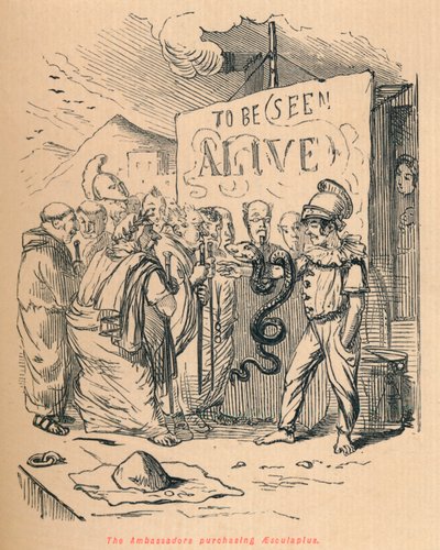 Ambasadorzy nabywają Aesculaplus, 1852 autorstwa John Leech