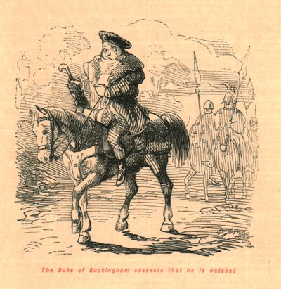 Książę Buckingham podejrzewa, że jest obserwowany, 1897. autorstwa John Leech