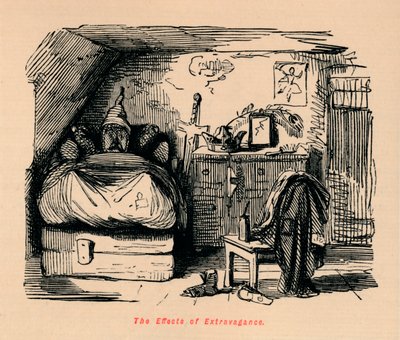 Skutki ekstrawagancji, ok. 1860, ok. 1860 autorstwa John Leech