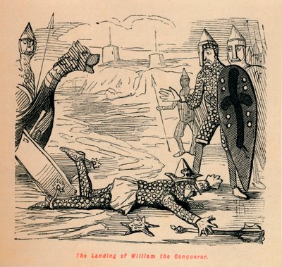 Lądowanie Wilhelma Zdobywcy, ok. 1860, ok. 1860 autorstwa John Leech