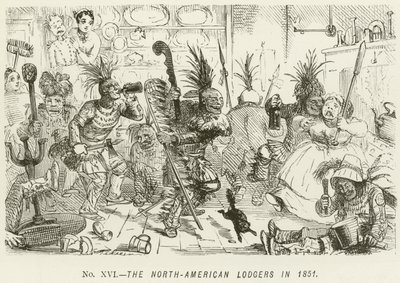 Lokatorzy z Ameryki Północnej w 1851 r. autorstwa John Leech